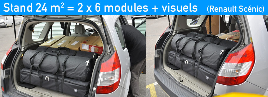 stand modulaire transportable en voiture